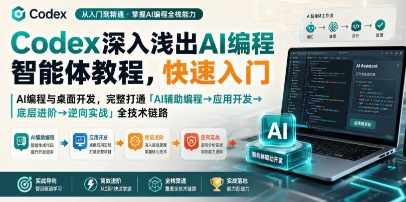 Codex实战指南：从AI辅助编程到桌面开发，打通全技术链路进阶之路
