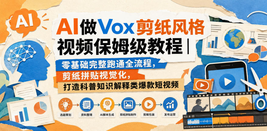 零基础也能玩转！AI剪纸风科普短视频全流程实操指南