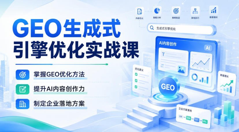 GEO生成式引擎优化实战课：解锁AI内容创作力，打造企业集落地方案