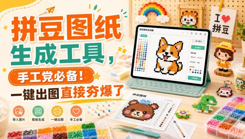 拼豆图纸一键生成，手工爱好者狂喜神器！