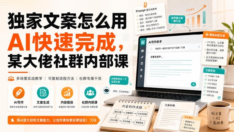 AI高效生成独家文案：某大佬社群内部课程实战技巧
