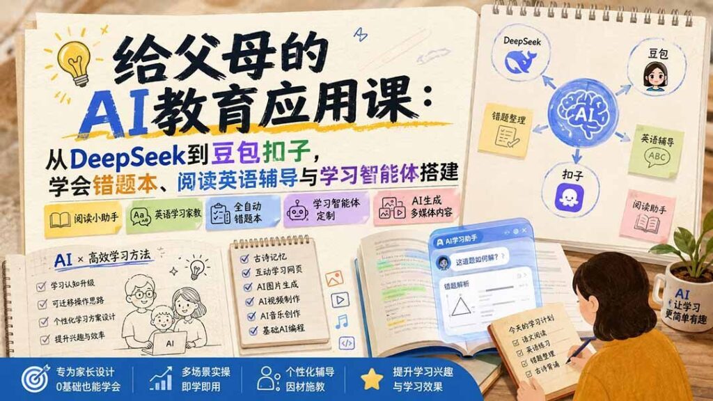 AI时代父母必修课：DeepSeek到豆包扣子，搭建孩子专属学习智能体